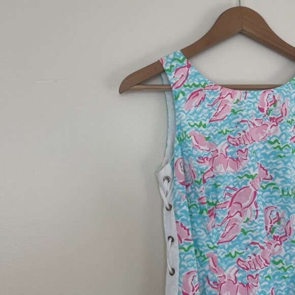 Lilly Pulitzer Delia Shift Dress in Lobstah Roll Spa Blue Size 00 - Picture 7 of 7